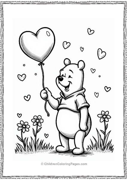 Winnie The Pooh Poohs Valentines Day Celebration Free PDF Printable