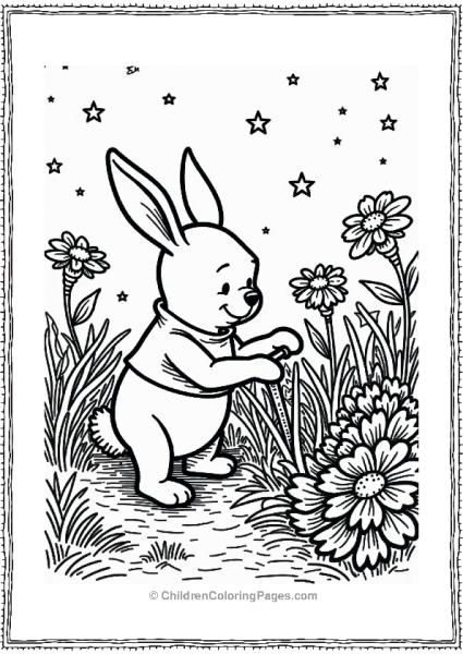 Winnie The Pooh Rabbits Garden Under The Stars Free PDF Printable