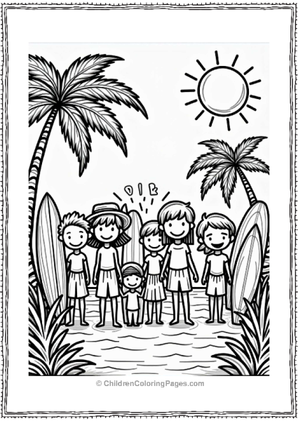 Y2K Beach Party Fun Scene Free PDF Printable