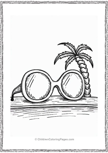 Y2K Fashion Sunglasses With Palm Tree Free PDF Printable