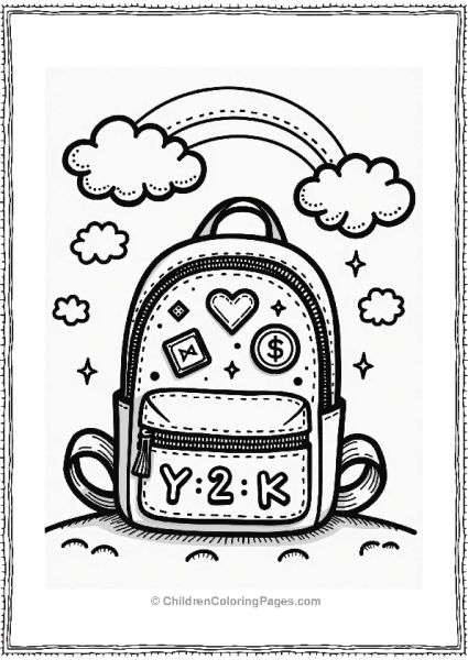Y2K Mini Backpack With Patches And Pins Free PDF Printable