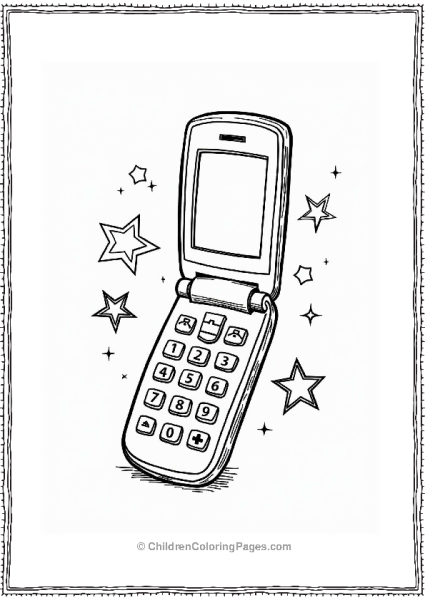 Y2K Retro Flip Phone Design Free PDF Printable