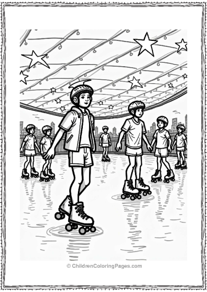 Y2K Retro Roller Skating Rink Free PDF Printable