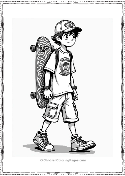Y2K Skater Vibes Illustration Free PDF Printable