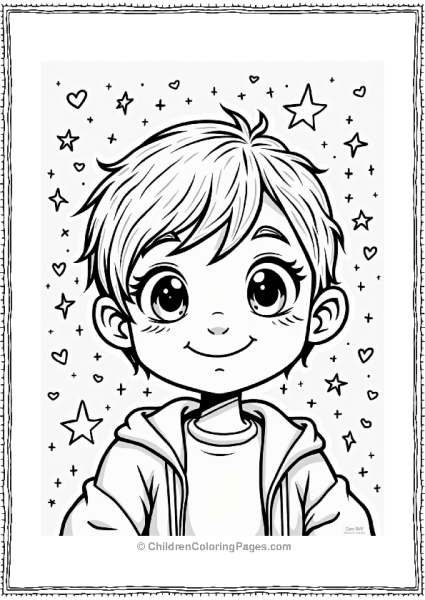 Y2K Social Media Profile Coloring Page Free PDF Printable