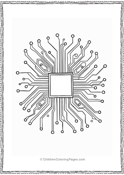 Y2K Theme Abstract Circuit Board Design Free PDF Printable
