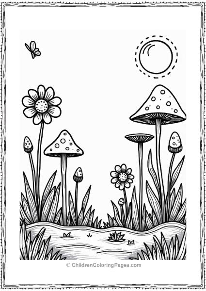 Y2K Theme Digital Garden Scene Free PDF Printable