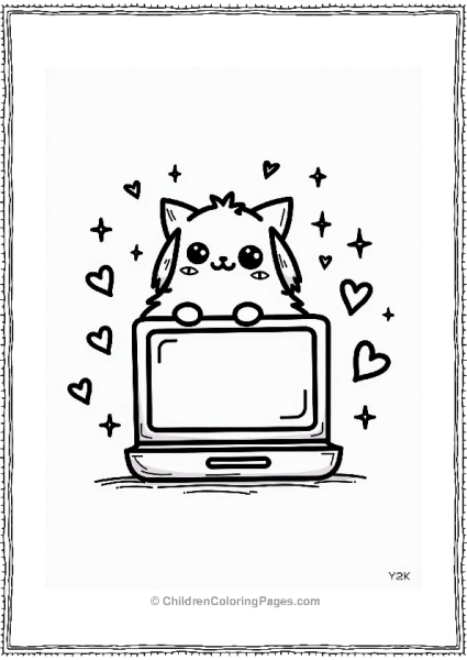 Y2K Theme Silly Virtual Pet Free PDF Printable