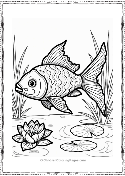 Y2k Funky Geometric Fish In A Pond Free PDF Printable