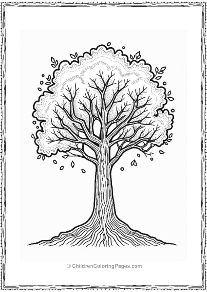 Y2k Futuristic Tree With Circuit Branches Free PDF Printable