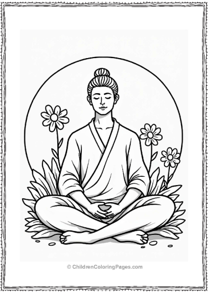 Yin Yang Balance In A Peaceful Garden Free PDF Printable