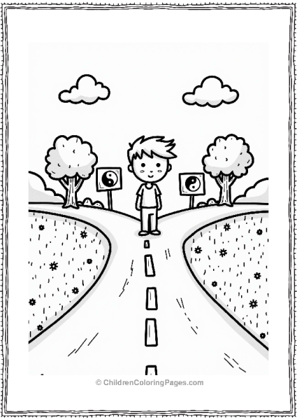 Yin Yang Choosing A Path Free PDF Printable