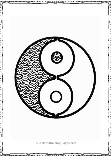 Yin Yang Coloring Page Free PDF Printable