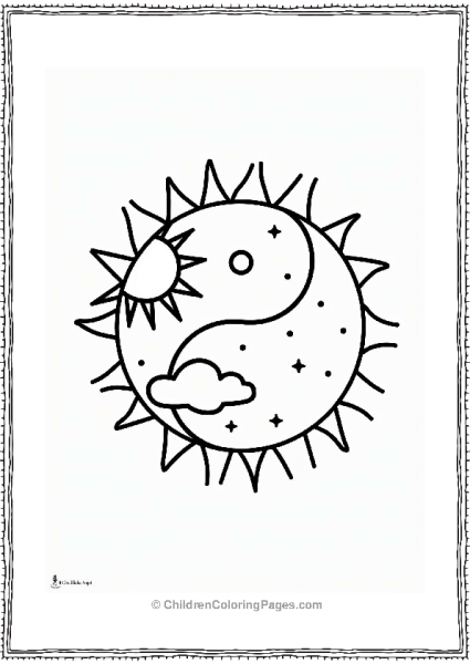 Yin Yang Day And Night Design Free PDF Printable
