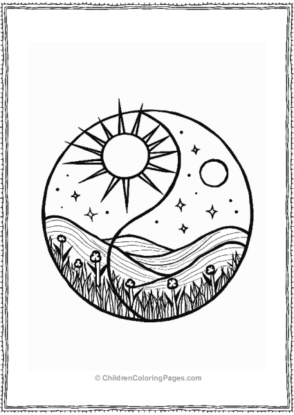 Yin Yang Day And Night Scene 1 Free PDF Printable