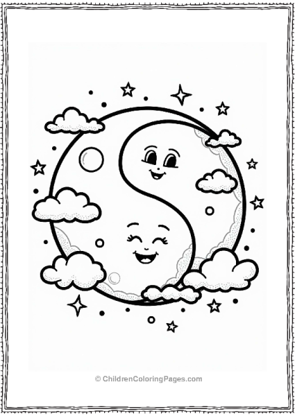 Yin Yang Full Moon Harmony Free PDF Printable