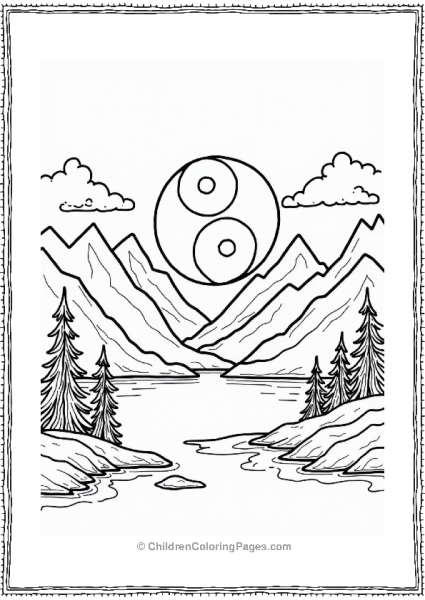 Yin Yang Landscape Free PDF Printable