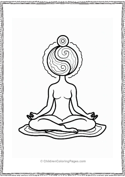 Yin Yang Meditating Yin Yang Pair Free PDF Printable