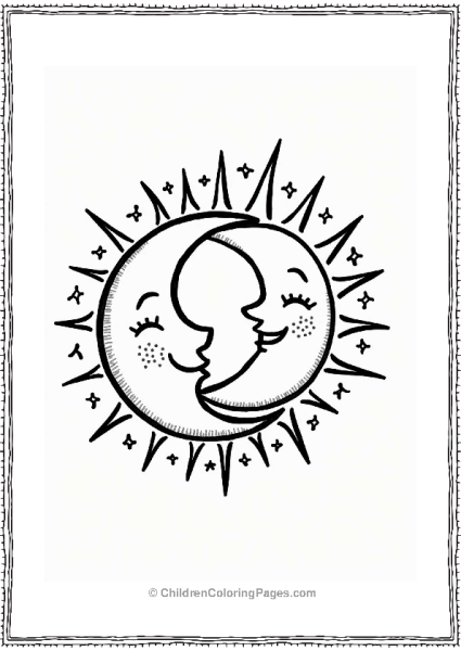 Yin Yang Moon And Sun Design Free PDF Printable