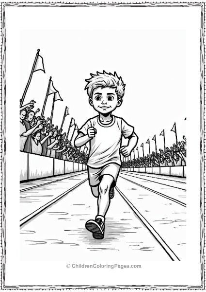 Young Boy Running At The Olympics Free PDF Printable