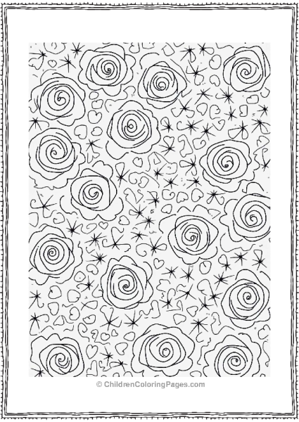 Zentangle Abstract Stars And Spirals Free PDF Printable