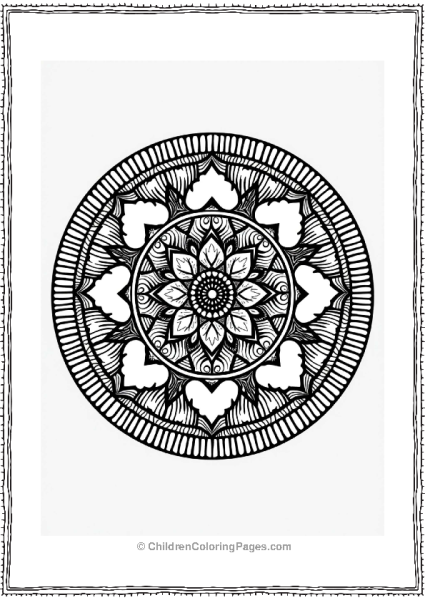 Zentangle Circular Mandala Design Free PDF Printable