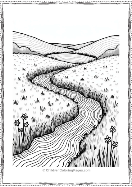 Zentangle Designs In A Trickling Stream Free PDF Printable