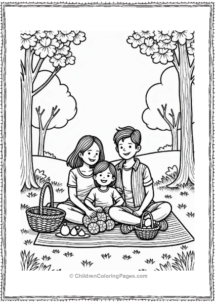 Zentangle Joyful Family Picnic In The Park Free PDF Printable