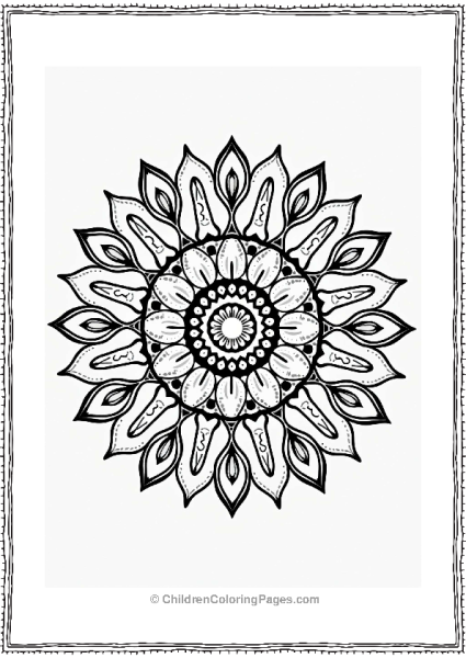 Zentangle Mandala Design For Kids Free PDF Printable