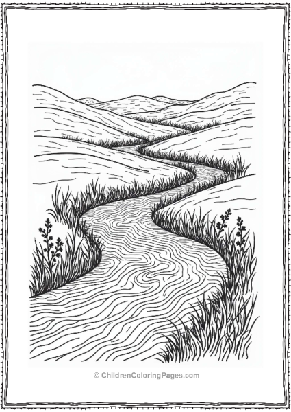 Zentangle River Bend Free PDF Printable