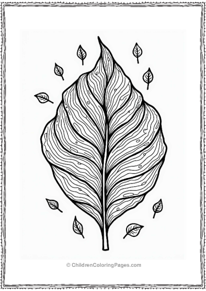 Zentangle Swirling Leaves Design Free PDF Printable