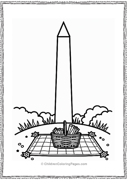 4th Of July Picnic At The Washington Monument Free PDF Printable