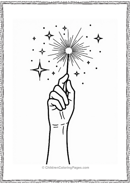 4th Of July Sparkler Illustration Free PDF Printable