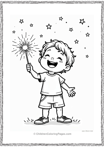 4th Of July Sparkler Joy Free PDF Printable
