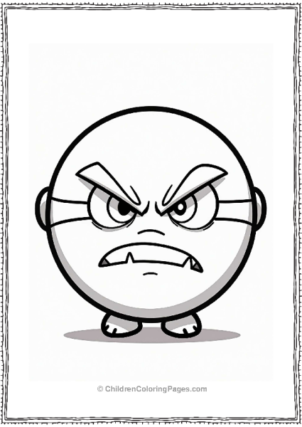 Angry Pokeball Outline Design Free PDF Printable