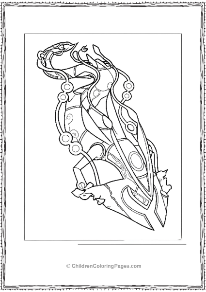 Black And White Rayquaza Free PDF Printable