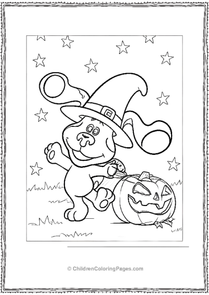 Blue S Clues Blue In A Witch Hat Free PDF Printable