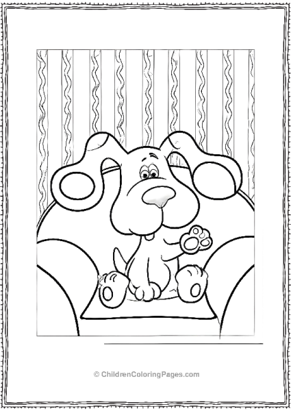 Blue’s Clues Blue Sitting On A Sofa Free PDF Printable