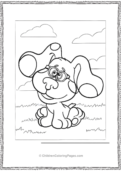 Blue’s Clues Blue Sitting On The Grass Free PDF Printable