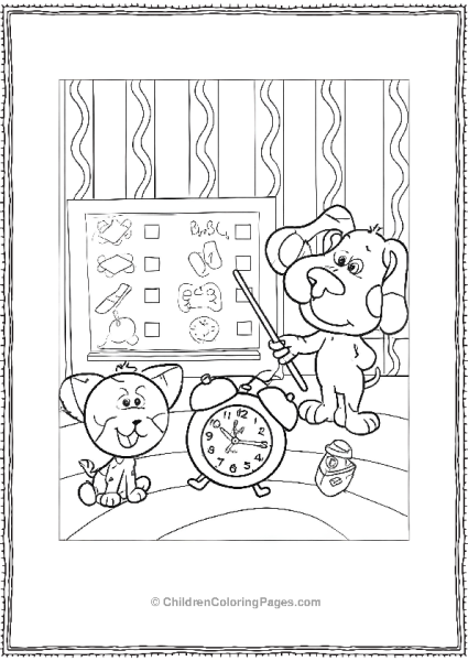 Blue’s Clues Bue Giving A Lesson Free PDF Printable