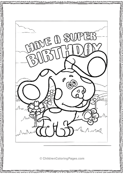 Blue’s Clues Happy Birthday Page Free PDF Printable