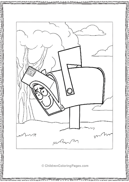 Blue S Clues Mailbox Coloring Page Free PDF Printable