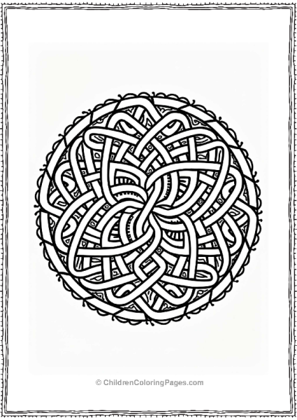 Celtic Circular Pattern For Kids Free PDF Printable