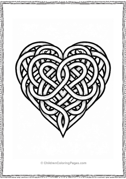 Celtic Heart Knot Pattern Free PDF Printable