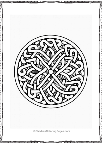 Celtic Knot Coloring Pattern Free PDF Printable