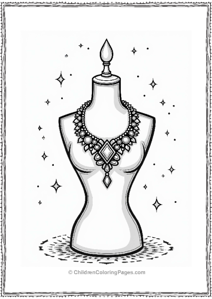 Charming Vintage Diamond Necklace Free PDF Printable