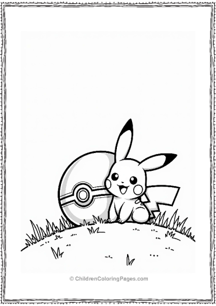 Cheerful Pokeball With Happy Pikachu Free PDF Printable