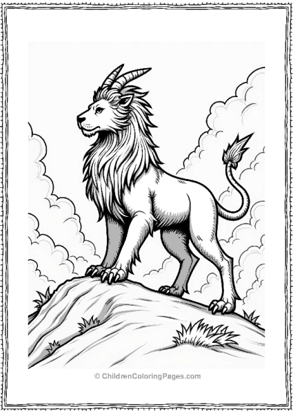 Chimera Dungeons And Dragons Character Outline Free PDF Printable
