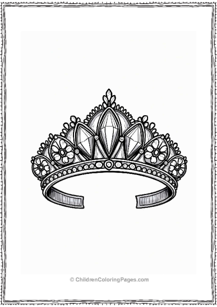 Classic Diamond Tiara Outline Free PDF Printable