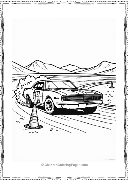 Classic NASCAR Vehicle Drifting Free PDF Printable